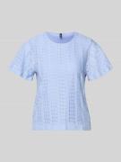 Vero Moda Kurzarmbluse mit Lochstickerei Modell 'CASSANDRA' in Hellbla...