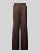 Jake*s Collection Wide Leg Hose aus Viskose in Dunkelbraun, Größe 32