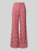 Jake*s Collection Stoffhose aus Spitze mit Eingrifftaschen in Altrosa,...