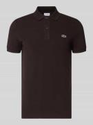 Lacoste Slim Fit Poloshirt aus reiner Baumwolle in Schoko, Größe L