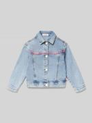 BILLIEBLUSH Jeansjacke mit Nieten und Pailletten in Blau, Größe 104