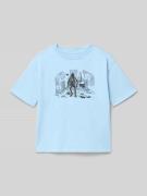 GAP T-Shirt mit Motiv- und Logo-Print in Bleu, Größe 104