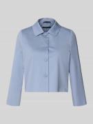 Windsor Blazer mit Knopfleiste und Kentkragen in Hellblau Melange, Grö...