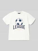 Mayoral Regular Fit T-Shirt mit Motiv-Print in Offwhite, Größe 110