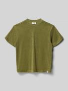 Garcia Regular Fit T-Shirt mit Logo-Detail in Khaki, Größe 140