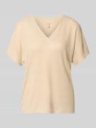 Soyaconcept Strickshirt mit V-Ausschnitt Modell 'Delia' in Sand, Größe...