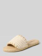 Espadrij Sandalette mit flacher Gummisohle Modell 'PLAGE CROCHET' in O...
