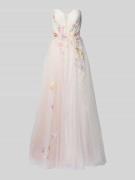 Unique Maxikleid im Off-Shoulder-Look mit Perlen und Pailletten in Ros...