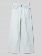 Garcia Straight Fit Jeans mit Label-Details in Hellblau, Größe 140