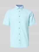 Tom Tailor Regular Fit Freizeithemd aus Leinen-Baumwolle-Mix in Petrol...
