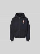 RHUDE Oversized Sweatjacke aus Baumwolle in Black, Größe L