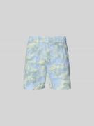 MAISON KITSUNÉ Badehose mit Strukturmuster in Hellblau, Größe L