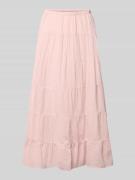 Only Regular Fit Volant Midi-Rock aus reiner Baumwolle Modell 'KELLY' ...