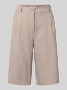 Only Regular Fit Bermudas mit Bundfalte Modell 'LINDA' in Sand Melange...