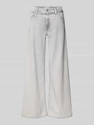 Cambio Wide Leg Jeans aus Baumwoll-Mix Modell 'PALAZZO' in Hellgrau, G...