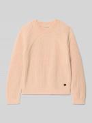 Guess Strickpullover mit gerippten Abschlüssen in Rosa, Größe 140