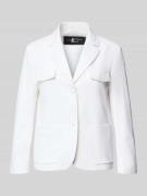 Luisa Cerano Slim Fit Blazer mit Reverskragen in Weiss, Größe 34