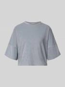 Drykorn Relaxed Fit T-Shirt in Bouclé-Optik in Bleu, Größe L