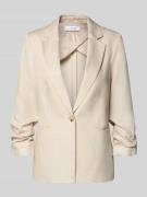comma Regular Fit Blazer aus Lyocell-Mix mit Reverskragen in Sand, Grö...