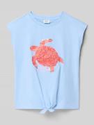 s.Oliver RED LABEL V-Shape T-Shirt aus reiner Baumwolle in Bleu, Größe...