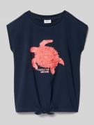 s.Oliver RED LABEL V-Shape T-Shirt aus reiner Baumwolle in Marine, Grö...