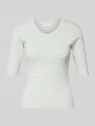 Christian Berg Woman Longsleeve mit 3/4-Arm und V-Ausschnitt in Mint, ...