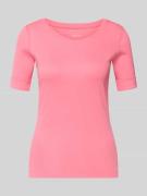 Marc Cain T-Shirt mit Rundhalsausschnitt und 1/2-Arm in Pink, Größe 34
