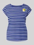 Jake*s Collection T-Shirt mit Motiv-Stitching und Rundhalsausschnitt i...