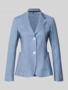 Windsor Blazer aus Leinen-Mix mit Reverskragen in Hellblau Melange, Gr...