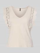 Vero Moda Regular Fit Top aus reiner Baumwolle Modell 'GABBY' in Beige...