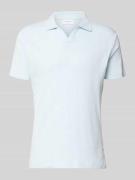 Lindbergh Regular Fit Poloshirt in Jaquard-Strick in Hellblau, Größe L