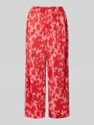 Pieces Regular Fit Culotte mit Allover-Muster Modell 'FLORA' in Rot Me...