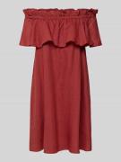 Marc O'Polo Figurumspielendes Kleid mit Carmen-Ausschnitt in Bordeaux,...