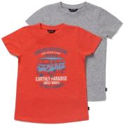 Luca &  Lola Riccione T-Shirt 2er-Pack, Red/Grey Melange 98–104