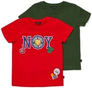 Luca &  Lola San Marino T-Shirt 2er-Pack, Red/Army Green 110–116