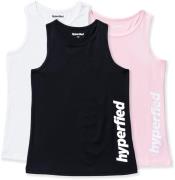 Hyperfied Split Tanktop 3er Pack, Black/White/Fairy Tale 170