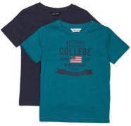 Luca &  Lola Tore T-Shirt 2er-Pack, Green/Navy 134-139