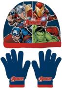 Marvel Avengers Mütze und Handschuhe, Blau