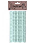 Party Collection Papierstrohhalme ZickZack Grün   16 stk.