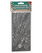 Party Collection Papierstrohhalme ZickZack   16 stk.