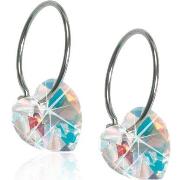 Blomdahl Natural Titanium  Heart Sleeper 14mm Rainbow