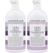 Waterclouds Violet Silver Duo