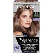 L'Oréal Paris Préférence Permanent Haircolor Cool Blondes 7,1 Ice