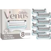 Gillette Venus For Pubic Hair and Skin 8 Razor Blade Refills