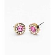 Blomdahl Golden Titanium Brilliance Halo 8 mm, Crystal/Rose