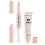 Revolution Beauty London Lip Shape Kit Brown Nude