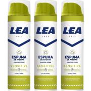 LEA Sensitive Shaving Foam 250 ml x 3