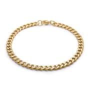 Captena Panzer Golden Steel Bracelet 5 mm Armband Rostfreier Stahl DU2...