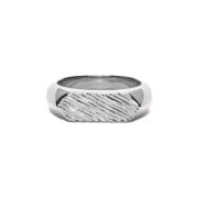 IX Studios Mini Brushed Hexagon Ring Silber DMN0307RH