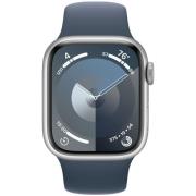 Apple Series 9 GPS 41mm Silver Case Storm Blue Sport Band MR913